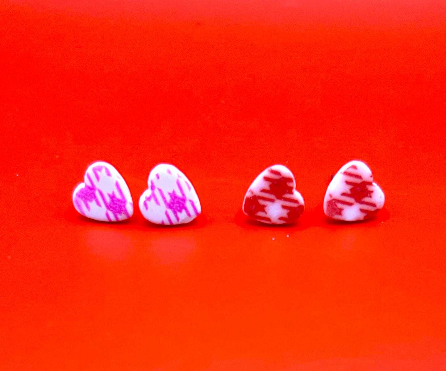 Mini heart studs