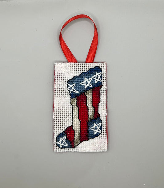 Americana stocking ornament