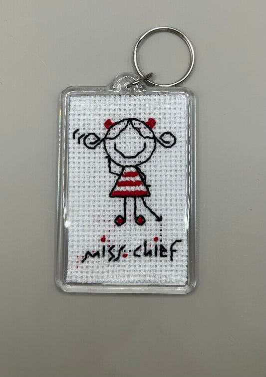 Cross-stitch keychain