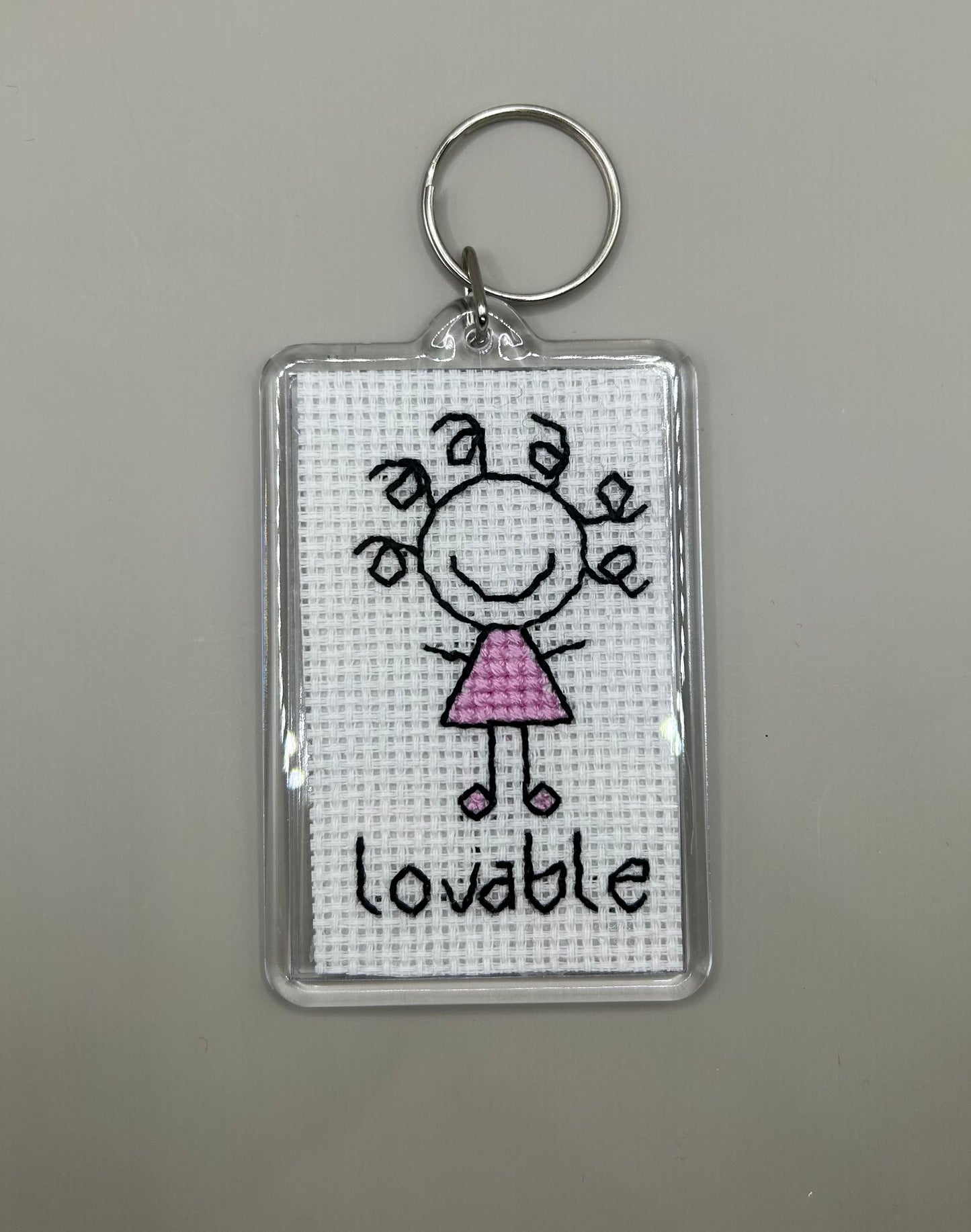 Cross-stitch keychain