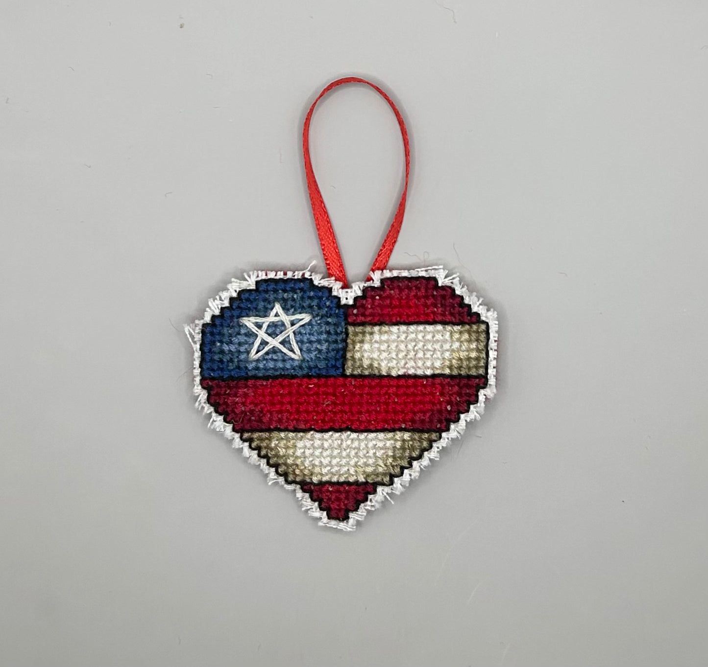 Americana heart ornament